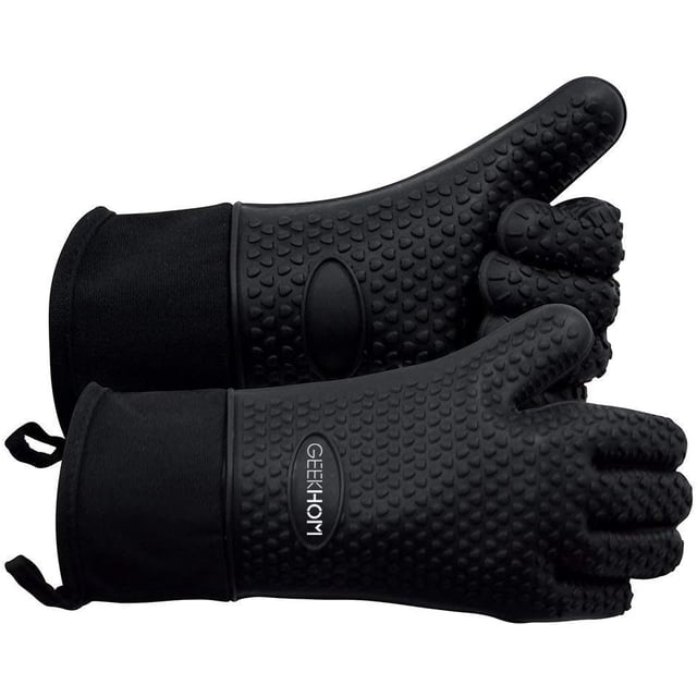 Guantes de parrilla GEEKHOM Guantes resistentes al calor BBQ
