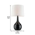 thumbnail image 4 of Benjara Table Lamp with Ribbed Ceramic Body, Black and white, 4 of 5