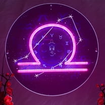 Zodiac Horoscope Sign - Libra Neon Signs for Wall Decor,Constellation Neon Light Powered by USB, Astrology Birthday Gifts, Pink Color