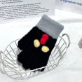 thumbnail image 1 of Guantes para niños, cálidos, de invierno, con forro polar, gruesos, de cinco dedos, multidedos, para niñas, de dedos completos, resistentes al frío, 1 of 6