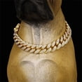 thumbnail image 4 of Eisoary Pet Dog Cuban Chain Collar Wide Sparkling Rhinestones Dog Necklace Small Medium Large Dogs Jewelry Accessories Silver XS, 4 of 13