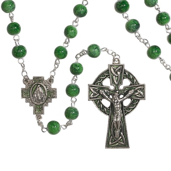 Creative Brands Irish Marble Rosary, 7mm