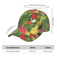 thumbnail image 3 of Yiaed Fruits Vegetables And Berries Print Cap Adjustable Size for Running Workouts and Outdoor Activities All Seasons, 3 of 5