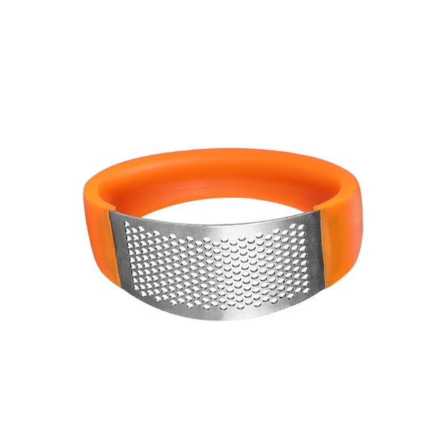 Soidarity Prensa de ajo de acero inoxidable para el hogar, picadora de ajo con mango manual, accesorio de cocina, naranja Kits de desorden para acampar Naranja