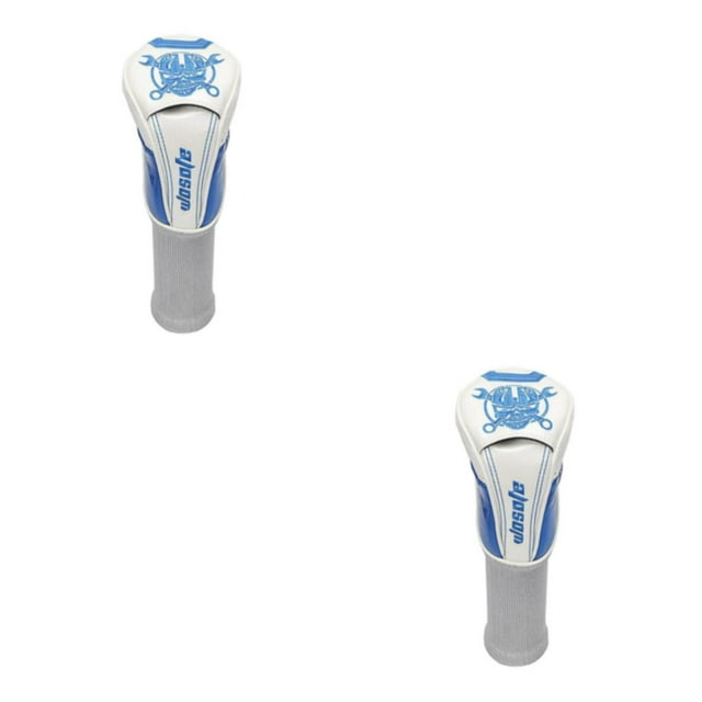 Baohd Durable Golf Driver Headcover PU Leather Guard Club Cover UT Head White UT 37CM 2Set