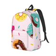 thumbnail image 2 of Daiia Donut Vintage Canvas Backpack for Men and Women ,Hiking Backpack,Travel Laptop Bag for School,Large Capacity Backpack, 2 of 8