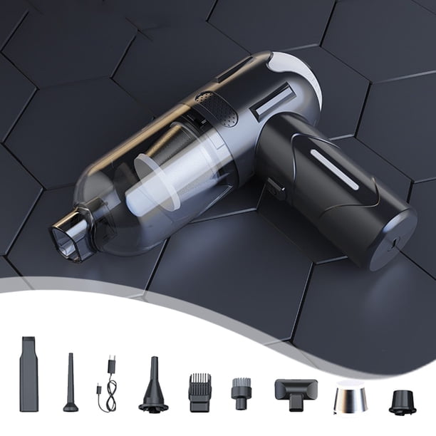Aspiradora de mano para coche, electrodomésticos, potente succión, pequeña aspiradora para coche, mini aspiradora para polvo de 4000 mAh, portátil, succión y soplado conjunto, mini aspiradora