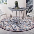 thumbnail image 2 of Wonnitar 4'Round Bohemian Medallion Rug,Oriental Distressed Small Round Area Rug Vintage Washable Entryway Foyer Mat Non-Slip Non-Shedding Low-Pile Sofa Bathroom Carpet, 2 of 6