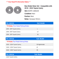 thumbnail image 2 of Rear Brake Rotor Set - Compatible with 2018 - 2024 Toyota Camry 2019 2020 2021 2022 2023, 2 of 2