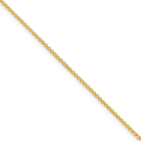- Gold Plated 925 Sterling Silver 1.50mm Spiga Chain Necklace 20 Inch Pendant Charm Wheat Gifts For Women For Her