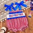 thumbnail image 2 of JUMEYU 4th of July Clothing for Baby Baby Romper Bodysuits Soft Outfit for Infant Girls 0 3 6 9 12 18 24 Months (Blue,12-18 Months), 2 of 7