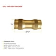 thumbnail image 2 of DOT Union Connector Brass Push-to-Connect Air Brake Fittings 5/8" Tube OD, Air Brake Line Quick Connect Fittings Connector for Trucks, Trailers, SAE J1131 & J844 Compliant, (2 Pcs), 2 of 5