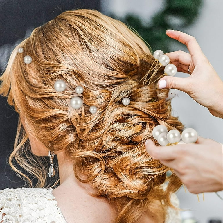 Pearls in sale hair for wedding