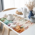 thumbnail image 3 of Fall Thanksgiving Placemats Set of 8 Pumpkin Leaf Watercolor Linen Texture Heat Insulated Linen Place Mats, Washable Stain-Proof Table Mats for Dining Tables Holiday Decor 13x19inch, 3 of 9