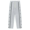 RLATCR Mens Tear Away Basketball Pants High Split Snap Button