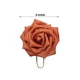 thumbnail image 3 of Efavormart 24 Roses | 5" Artificial Foam Rose With Stem And Leaves for  Wedding Party Home Event Décor Wedding Anniversary Party - Terracotta, 3 of 11