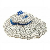 1 PK Quickie Universal String Wet Mop, 12.8 oz Dry Wt, Quick Change Connection, Looped-End, Blue, Polyester