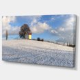 thumbnail image 2 of Winter Landscape with Chapel - Landscape Canvas Art Print, 2 of 4