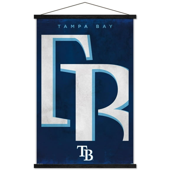 MLB Tampa Bay Rays - Logo 25 Wall Poster with Magnetic Frame, 22.375" x 34"