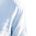 thumbnail image 4 of Cárdigan para hombre, camisa de algodón y lino con cuello en V, camisa informal holgada con cuello levantado para jóvenes Odeerbi ODB-3, 4 of 6