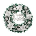 thumbnail image 2 of Artificial Christmas Wreath with Flowers and Balls, Pre-Decorated Xmas Wreath for Front Door, Wall, and Holiday Party, Indoor Outdoor Winter Decoration, 2 of 5