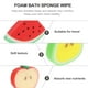 thumbnail image 4 of ColoMX 4 Uds. Esponja de ducha con forma de fruta, cepillo, bolas de baño para niños, bolas exfoliantes, 4 of 8