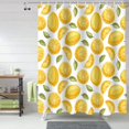 thumbnail image 2 of Shower Curtain Summer Lemon Shower Curtains for Bathroom Decor Fresh Fruit Shower Curtain Sets with Hooks Waterproof Fabric Bath Curtain Small Stall 36" X 72", 2 of 6