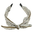 thumbnail image 4 of Unique Bargains 1 Pc Wide Tie Paisley Bow Headbands for Women Khaki, 4 of 6