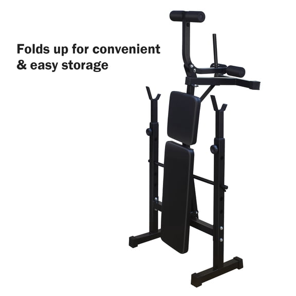 LHKJ Olympic Weight Bench – Bench Press Set with Squat Rack for Home Gym