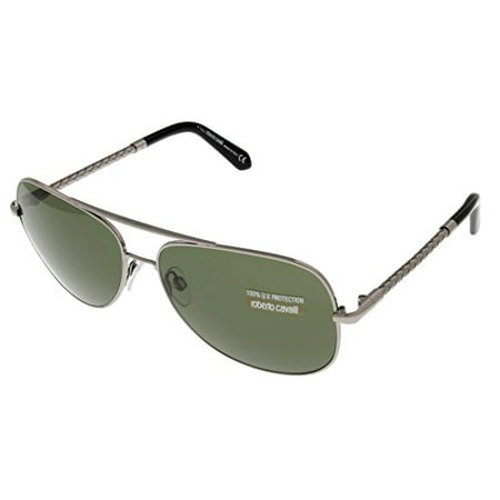 Roberto Cavalli Sunglasses Unisex Silver Aviator 100% UV Protection RC837S 12N Size: Lens/ Bridge/ Temple: 60-14-135