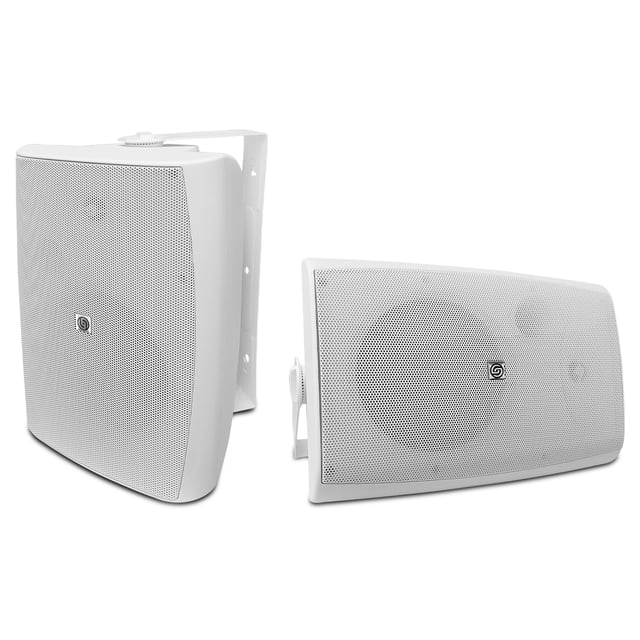 Par Bocina Bafle Ambiental Reja Anticorrosión 8pulg Steelpro Blanco 8ohms