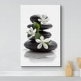thumbnail image 4 of Wall26 Canvas Prints Wall Art - Zen Basalt Stones with Calming Magnolia Flowers | Modern Wall Decor - 32" x 48", 4 of 5