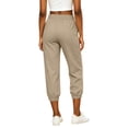 thumbnail image 5 of cocolona Womens High Waist Casual Capri Joggers Solid Color Elastic Waist Straight Workout Lounge Pants with Pockets, 5 of 5