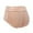 Beige, variant on Krdevn Women Solid Triple Striped Waistband Breathable Mesh Butt Lifting Bikini Underwear Scalloped Hem Seamless Stretch Comfort Daily Panties Multi Pack Size:S