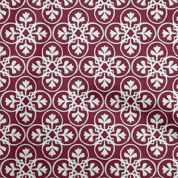 oneOone Cotton Poplin Twill Burgundy Fabric Block Sewing Material Print Fabric By The Yard 56 Inch Wide