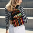 thumbnail image 5 of Lsque Chameleon Panther On Colored Pencils Pattern Canvas Daypack, Durable Backpack, High-quality Versatile Backpack,Vintage Compact Backpack-Medium, 5 of 6