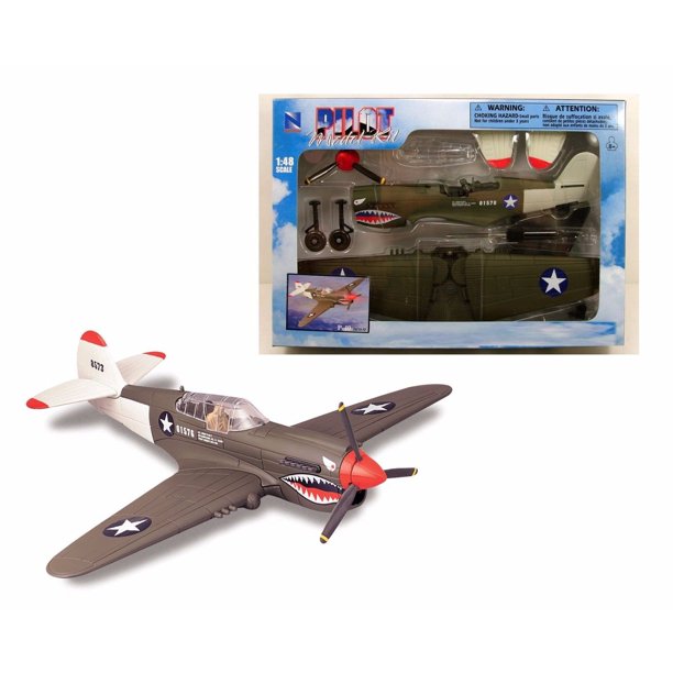 NEWRAY 148 PILOT MODEL KIT FIGHTER JET P40 20217F2