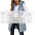 thumbnail image 4 of Womens Puffer Vest Full Zipper Hooded Long Quilted Jackets Sleeveless Fall Winter Warm Coat Outerwear with Pockets, 4 of 8