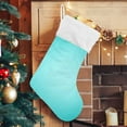 thumbnail image 5 of Coolnut Light Blue Solid Color Christmas Stockings with White Super Soft Plush, Velvet Personalized Xmas Stocking Fireplace Hanging Decorations and Candy, 18 inch Decor Gifts, 5 of 7