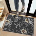 thumbnail image 2 of Dark Pioneer Flower Pattern Door Rugs,Washable Non Slip Door Mats Indoor,Decorative Door Mats,Entry Mat Indoor for Entrance,Bedroom,Kitchen,Bathroom,20"x32", 2 of 6