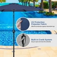 thumbnail image 3 of Simple Deluxe Parasol de Marché Extérieur de 9 Pi pour Table de Patio avec Inclinaison à Bouton et Manivelle, Grand Parasol de Soleil avec Poteau Robuste et Auvent Résistant à la Décoloration, Bleu Foncé, 3 of 7