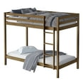 thumbnail image 3 of Castle Place Modern Twin over Twin Wooden Bunk Bed, Light Oak, 3 of 8
