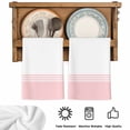 thumbnail image 6 of Pink White Striped Kitchen Towels Set of 2, Modern Abstract Art Aesthetics Soft Microfiber Dish Towels, Absorbent Quick-Dry Washable Dishcloths for Kitchen Cleaning, Drying Dishes, 18x28 Inches, 6 of 9