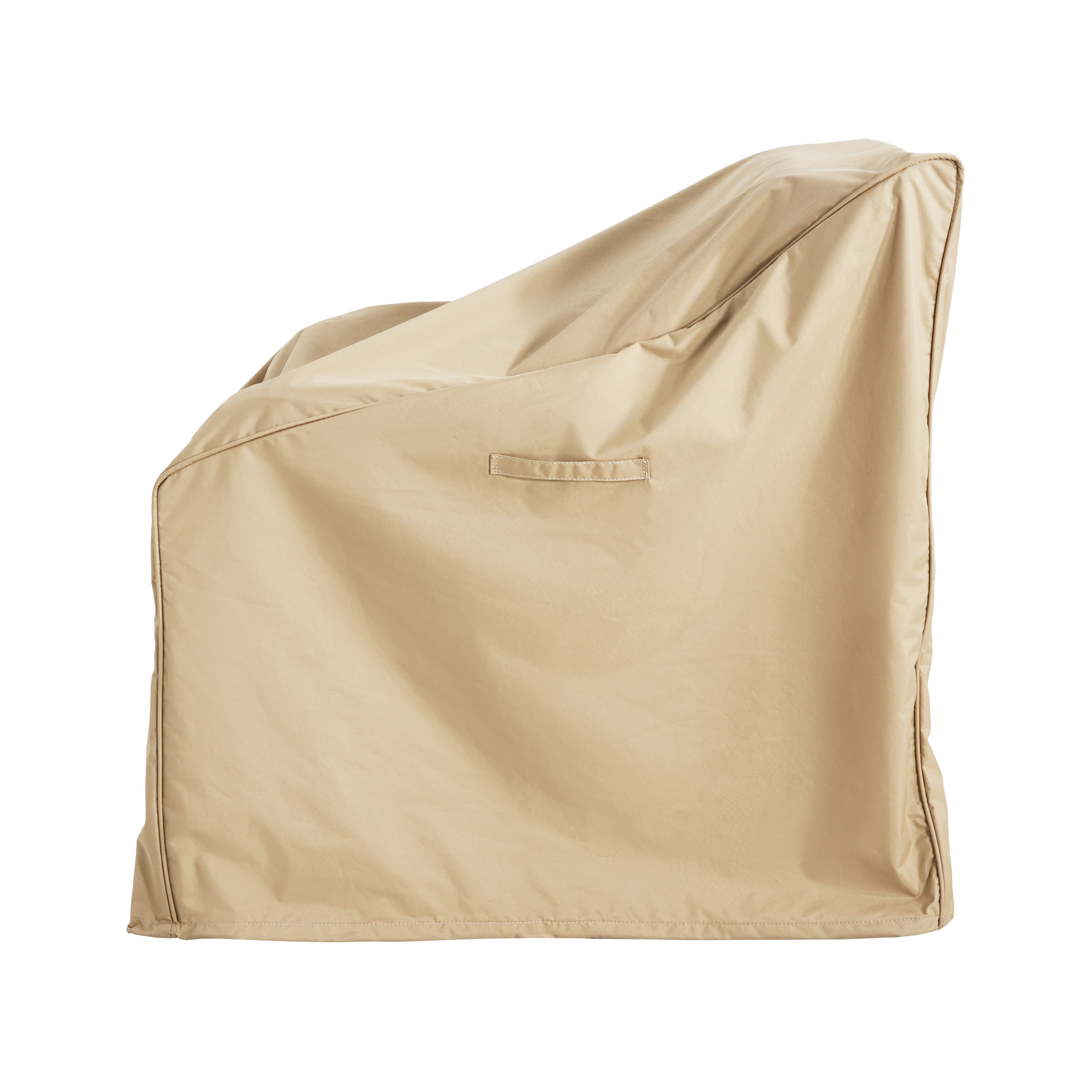 Set of 2 Beige Outdoor Patio Club Chair Covers, UV & Weather Resistant Eco Fabric Waterproof Furniture Protector for Patio Single Sofa