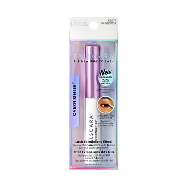 KISS FALSCARA Lash Clusters 14-Day Overnighter, Black, Net Wt. 5.2 g (0.18 oz.)