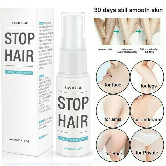 Hair Inhibitor 20ml, Hair Stop Growth Spray, Non-Irritating Hair Removal Inhibitor for Body, Arm, Armpit, Leg for Men and Women