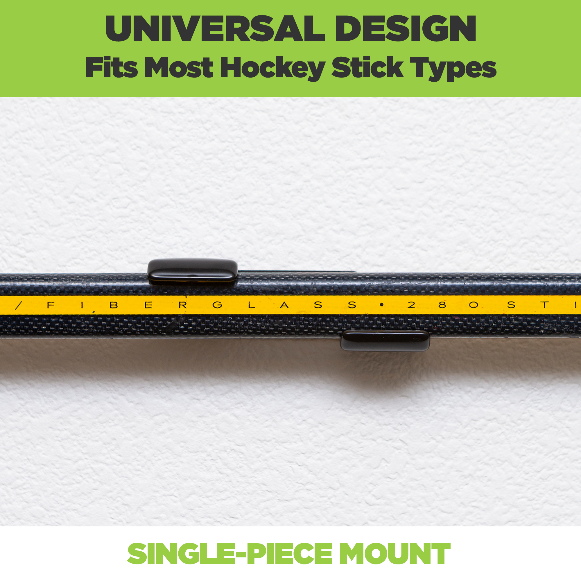 Buy HIDEit Mounts Horizontal Hockey Stick Wall Mount Display, Black