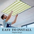 thumbnail image 6 of Green Plaid Fluorescent Light Covers, Gradient Geometric Buffalo White Checkered Magnetic Light Covers for Ceiling Lights, Fluorescent Ceiling Shade Filters for Classroom Bedroom Office 4x2Ft x 2PCS, 6 of 8