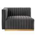thumbnail image 3 of Conjure Channel Tufted Performance Velvet 6-Piece U-Shaped Sectional-EEI-5851-GLD-BLK, 3 of 5