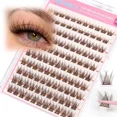 thumbnail image 2 of Cils Autocollants Grappes de Cils Bruns Sans Colle Nécessaires Cils Autocollants Réutilisation, 2 of 5
